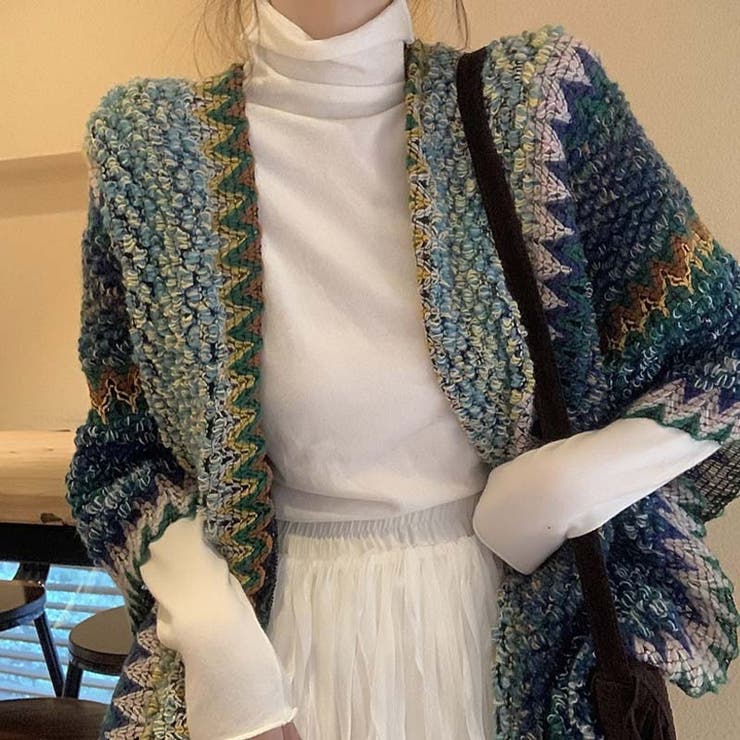 【SHOPLIST限定】エスニック風。ショール毛布カーディガンケープポンチョ | 17kg | 詳細画像5 