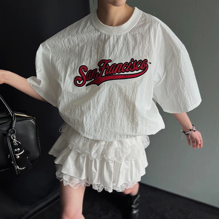 ミレニアル学園風 ゆるカワコーデ☆シンプルカジュアル 半袖クルーネックTシャツ | 17kg | 詳細画像1 