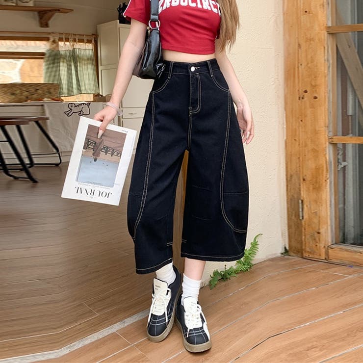 ミレニアル学園風 ゆるカワコーデ☆ストリート風デニム七分丈パンツ | 17kg | 詳細画像7 