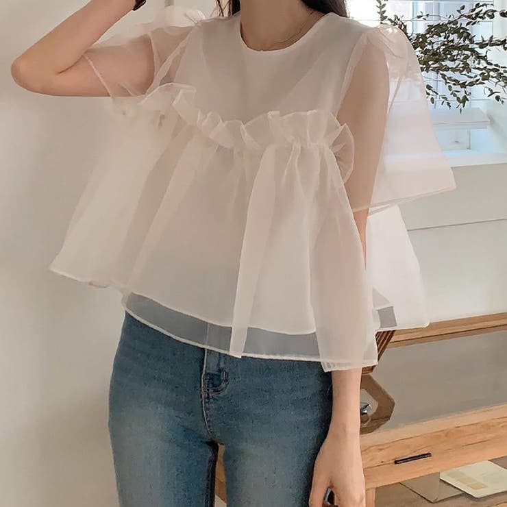 ミレニアル学園風 ゆるカワコーデ☆ふんわりチュール シルエット半袖Tシャツ | 17kg | 詳細画像10 