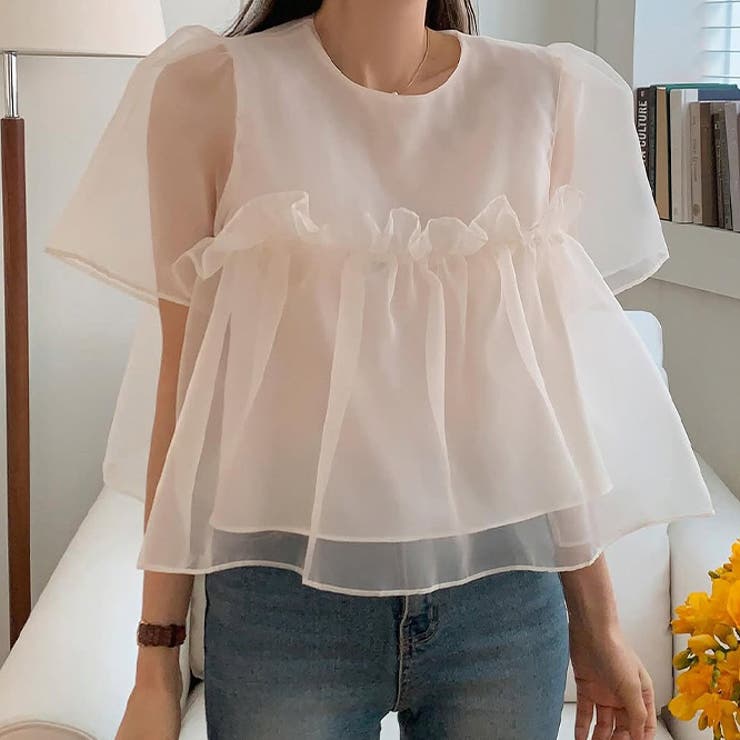 ミレニアル学園風 ゆるカワコーデ☆ふんわりチュール シルエット半袖Tシャツ | 17kg | 詳細画像11 