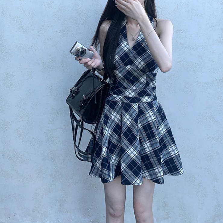 ミレニアル学園風 ゆるカワコーデ☆ビンテージ感ウエストシェイプギンガムワンピ | 17kg | 詳細画像7 