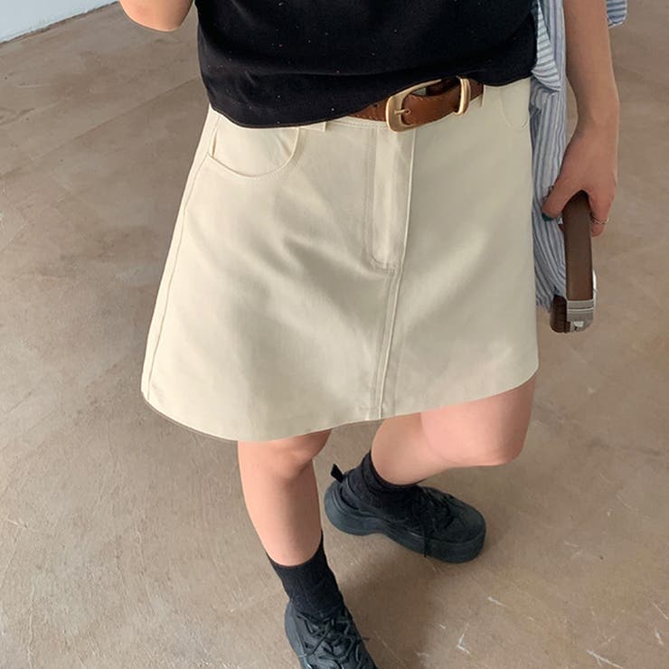 ミレニアル学園風 ゆるカワコーデ☆清楚なハイウエスト Aラインミニスカート | 17kg | 詳細画像1 