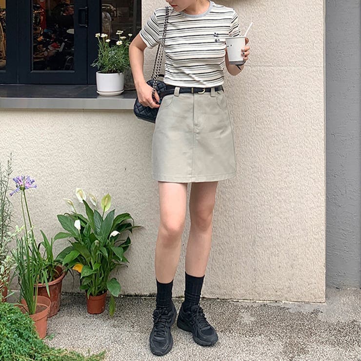 ミレニアル学園風 ゆるカワコーデ☆清楚なハイウエスト Aラインミニスカート | 17kg | 詳細画像5 