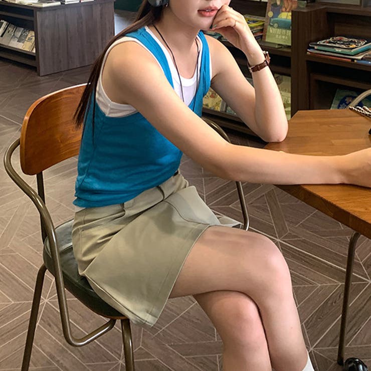 ミレニアル学園風 ゆるカワコーデ☆清楚なハイウエスト Aラインミニスカート | 17kg | 詳細画像9 