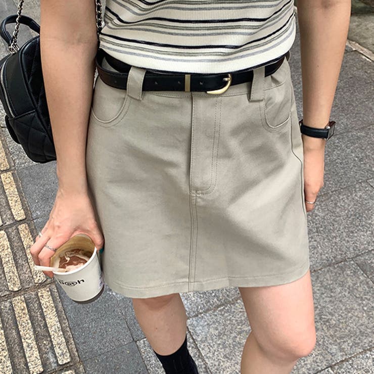 ミレニアル学園風 ゆるカワコーデ☆清楚なハイウエスト Aラインミニスカート | 17kg | 詳細画像12 