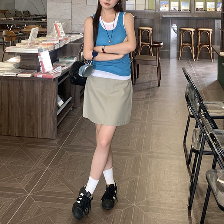 ミレニアル学園風 ゆるカワコーデ☆清楚なハイウエスト Aラインミニスカート | 17kg | 詳細画像17 