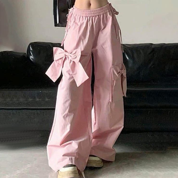 ミレニアル学園風 ゆるカワコーデ レトロストリート風立体ピンクリボン付き | 17kg | 詳細画像1 