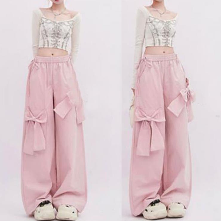 ミレニアル学園風 ゆるカワコーデ レトロストリート風立体ピンクリボン付き | 17kg | 詳細画像5 