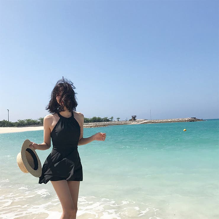 ゆるカワコーデ ブラック大きいサイズ水着 ぽっちゃり女性用 | 17kg | 詳細画像9