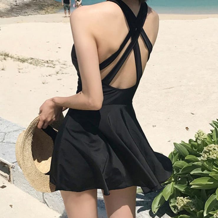 ゆるカワコーデ ブラック大きいサイズ水着 ぽっちゃり女性用 | 17kg | 詳細画像15