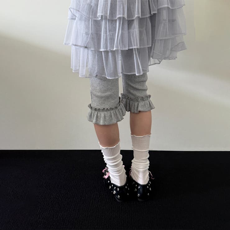 ゆるカワコーデ ガーリーフリルハイウエストインナーハーフパンツ 快適ストレッチミ… | 17kg | 詳細画像4 