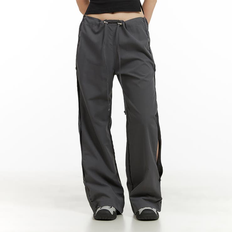 黒ジャージパンツ ドローストリング付き Rick Owens] X CHAMPION プリズナー ドローストリング ジャージ