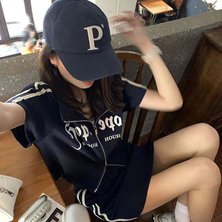 ゆるカワコーデ☆夏痩せ見えスポーツ風 セットブルー半袖 | 17kg | 詳細画像3 