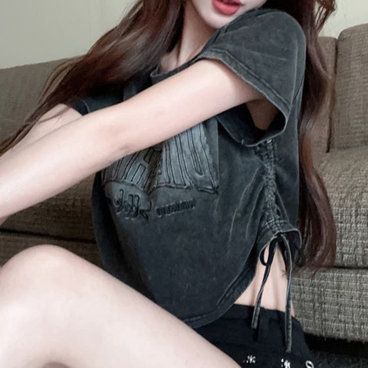 ゆるカワコーデ☆ビンテージグラデ 立体文字柄物 ドロワーストリングトップス | 17kg | 詳細画像7 