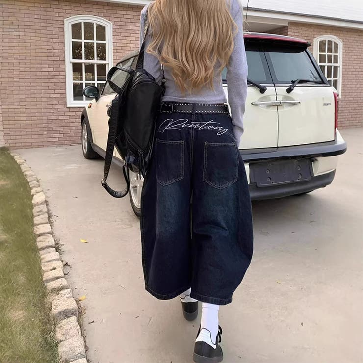 ゆるカワコーデ☆グラフィティ 7分ワイドジーンズ | 17kg | 詳細画像1 