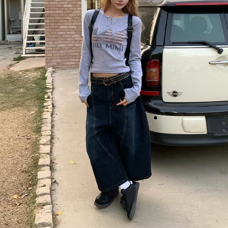 ゆるカワコーデ☆グラフィティ 7分ワイドジーンズ | 17kg | 詳細画像12 