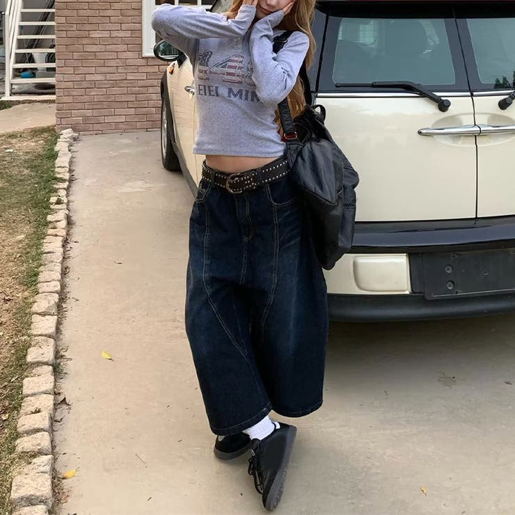 ゆるカワコーデ☆グラフィティ 7分ワイドジーンズ | 17kg | 詳細画像13 