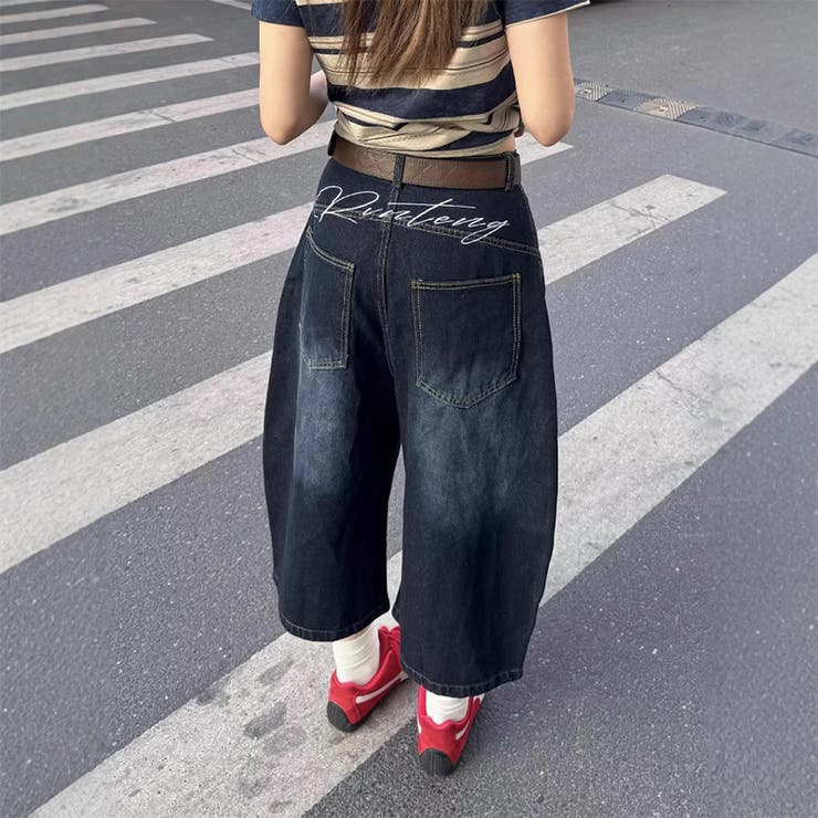 ゆるカワコーデ☆グラフィティ 7分ワイドジーンズ | 17kg | 詳細画像5 