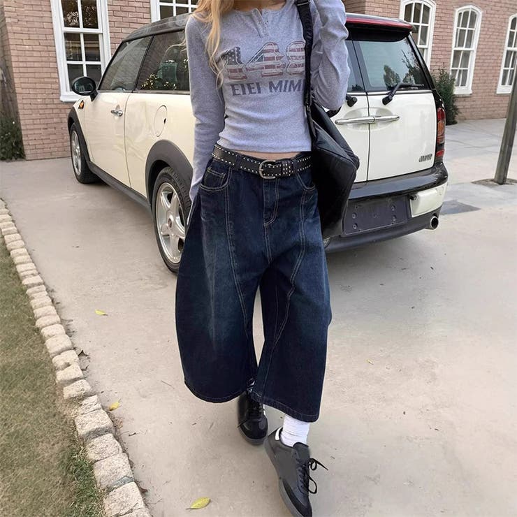 ゆるカワコーデ☆グラフィティ 7分ワイドジーンズ | 17kg | 詳細画像6 