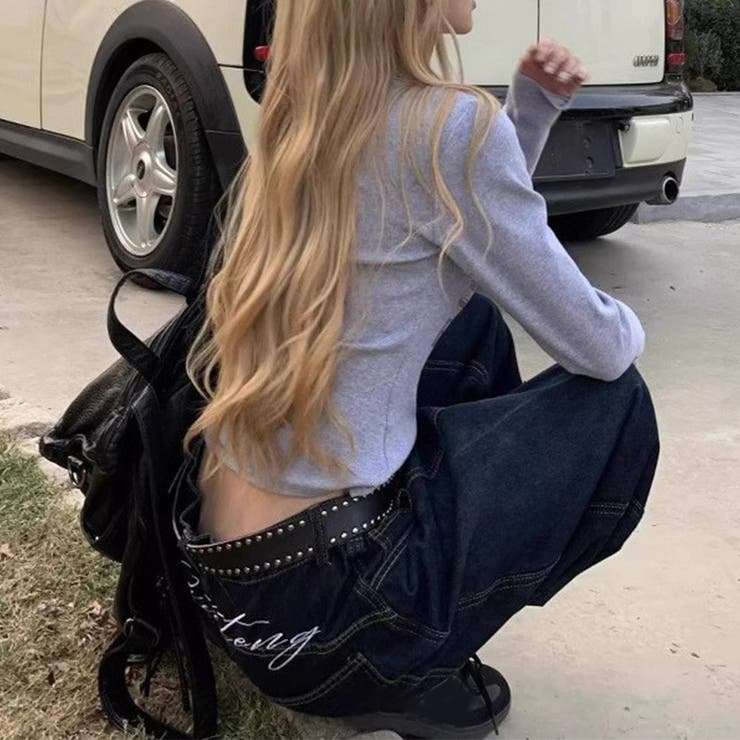 ゆるカワコーデ☆グラフィティ 7分ワイドジーンズ | 17kg | 詳細画像9 