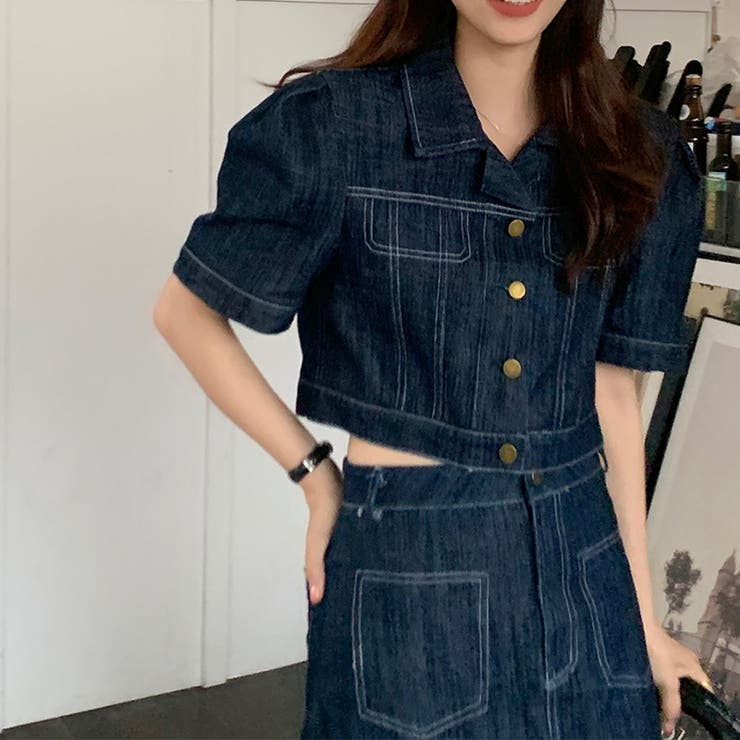 姫コ−ト❤️ミニワンピとしても　ライトブルー デニム風ジャケット Z1975 デニム ミニワンピース - ミディアムブルー | ZARA Japan