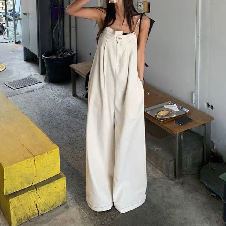 ゆるカワコーデ☆2色デザイン感カジュアルサロペットオールインワン | 17kg | 詳細画像3 