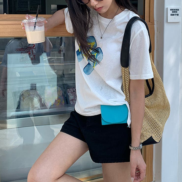 ゆるカワコーデ☆個性派カートゥーンプリント半袖Tシャツ 夏