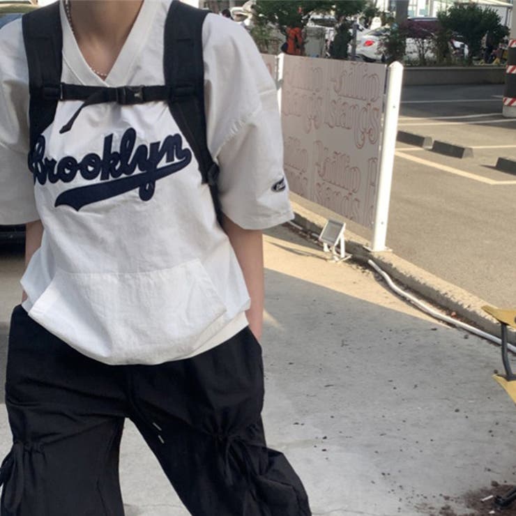 ゆるカワコーデ☆ナイロンTシャツ 半袖 スポーツ風 ロゴ刺繍 クール素材 | 17kg | 詳細画像4 