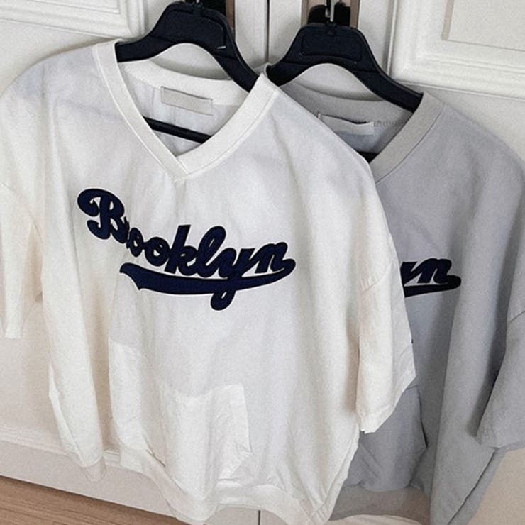 ゆるカワコーデ☆ナイロンTシャツ 半袖 スポーツ風 ロゴ刺繍 クール素材 | 17kg | 詳細画像5 