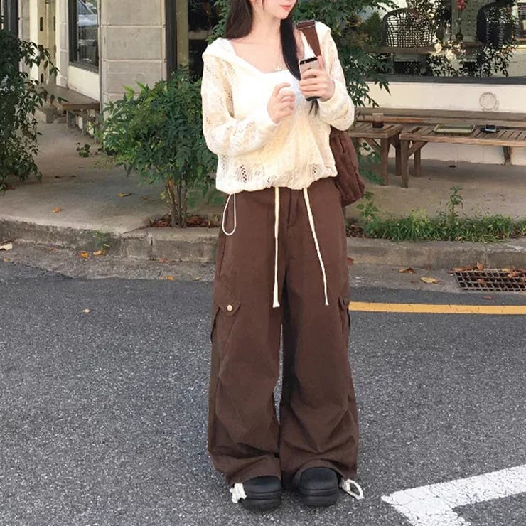 クロシェ編み 透かし編み ゆったり ジップ ニットパーカーゆるカワコーデ☆ | 17kg | 詳細画像22 
