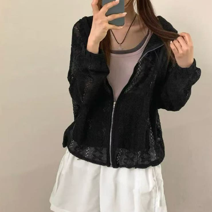 クロシェ編み 透かし編み ゆったり ジップ ニットパーカーゆるカワコーデ☆ | 17kg | 詳細画像27 