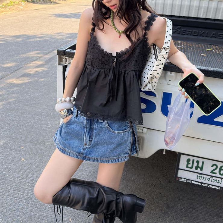 セクシーガール Aライン タイトミニ デニムスカートパンツ甘辛系ガールズ☆ | 17kg | 詳細画像35 