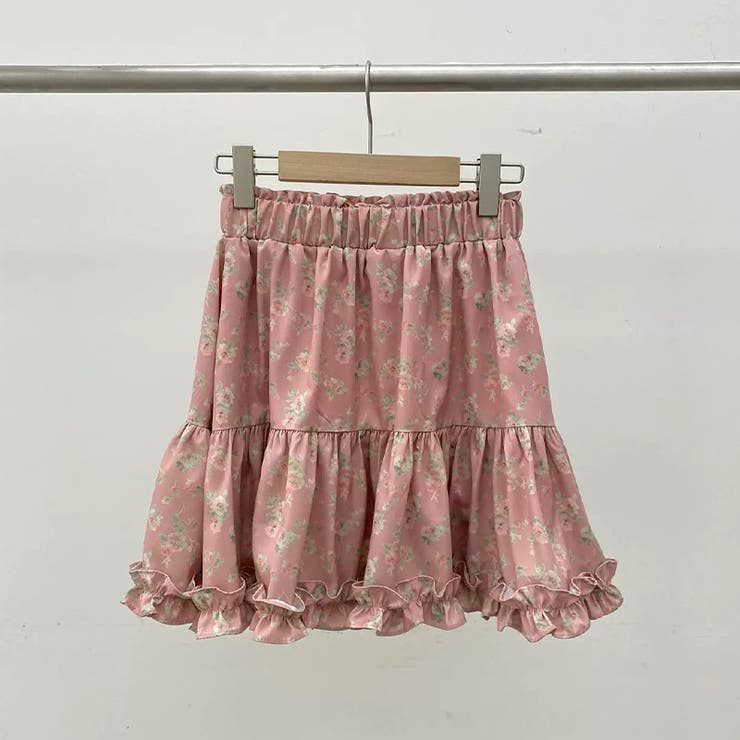 小花柄 フリルヘム スカート ミニスカート ウエストゴムゆるカワコーデ☆ | 17kg | 詳細画像9 