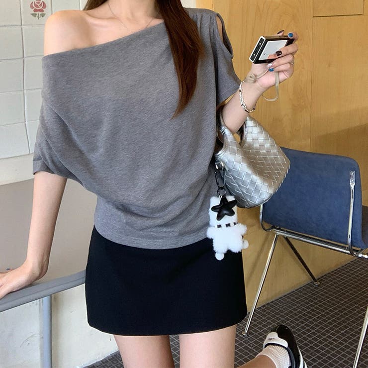 オフショルダー ドレープネック 着回し 半袖 あざと系トップス甘辛系ガールズ☆ | 17kg | 詳細画像1 