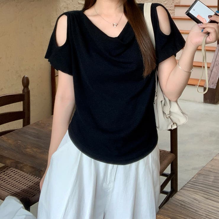 オフショルダー ドレープネック 着回し 半袖 あざと系トップス甘辛系ガールズ☆ | 17kg | 詳細画像3 