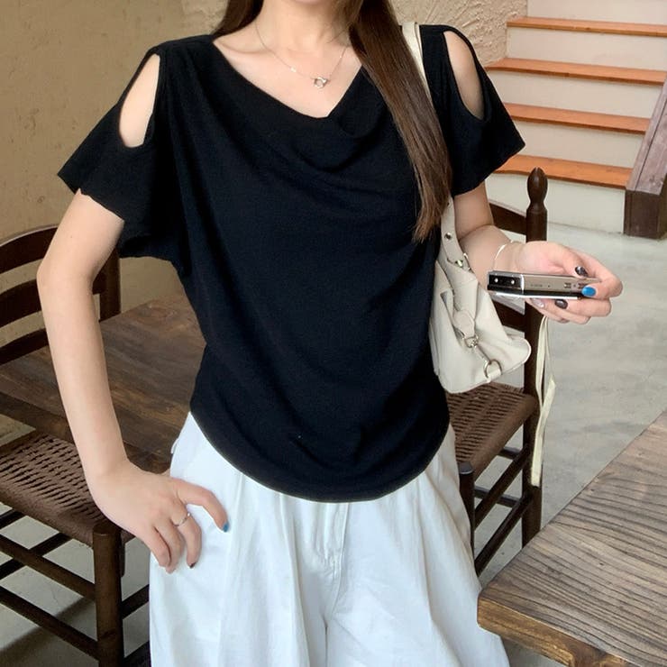 オフショルダー ドレープネック 着回し 半袖 あざと系トップス甘辛系ガールズ☆ | 17kg | 詳細画像15 