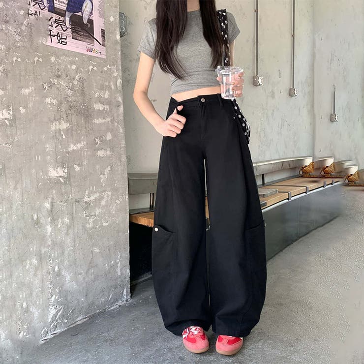 ワークパンツ カーゴパンツ ワイドパンツ ストレート バナナシルエット | 17kg | 詳細画像8 