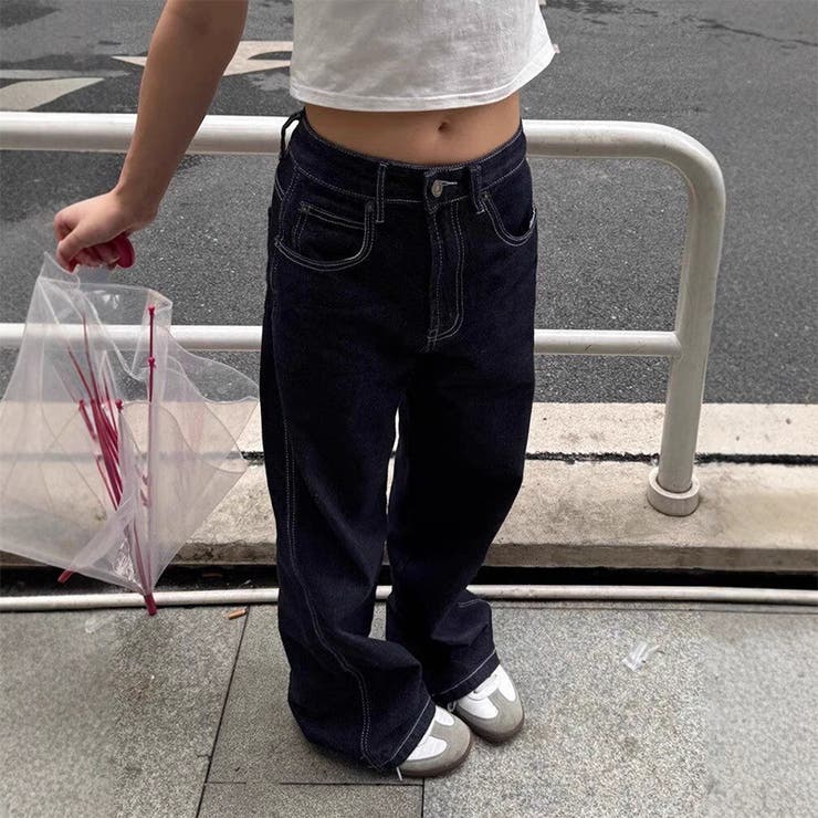ハイウエストデニムパンツ レディース ワイドストレート | 17kg | 詳細画像2 