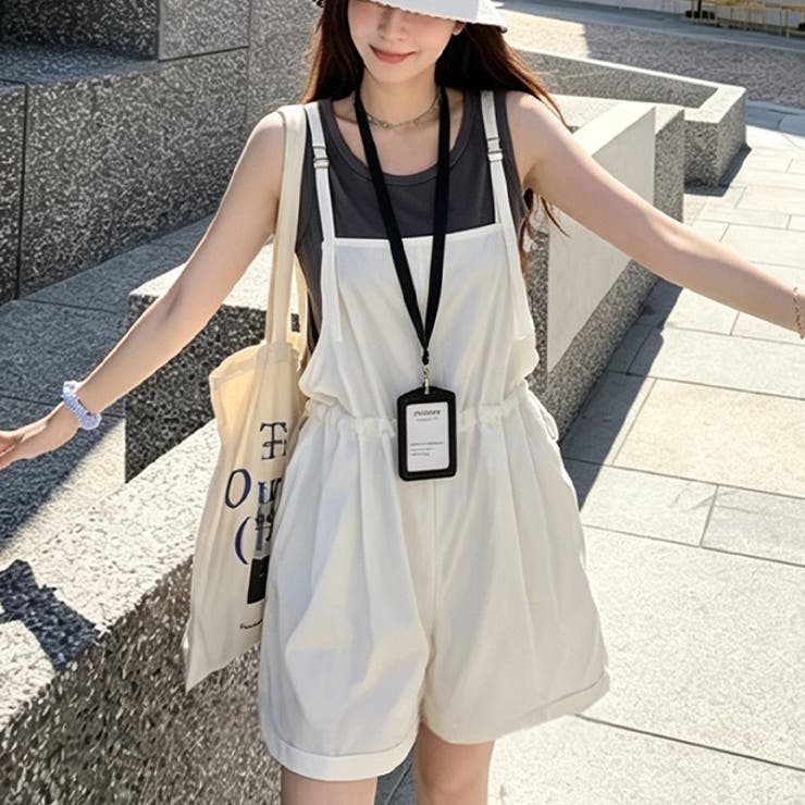 キャミソール×サロペットショートパンツ セットアップ レディース | 17kg | 詳細画像1 
