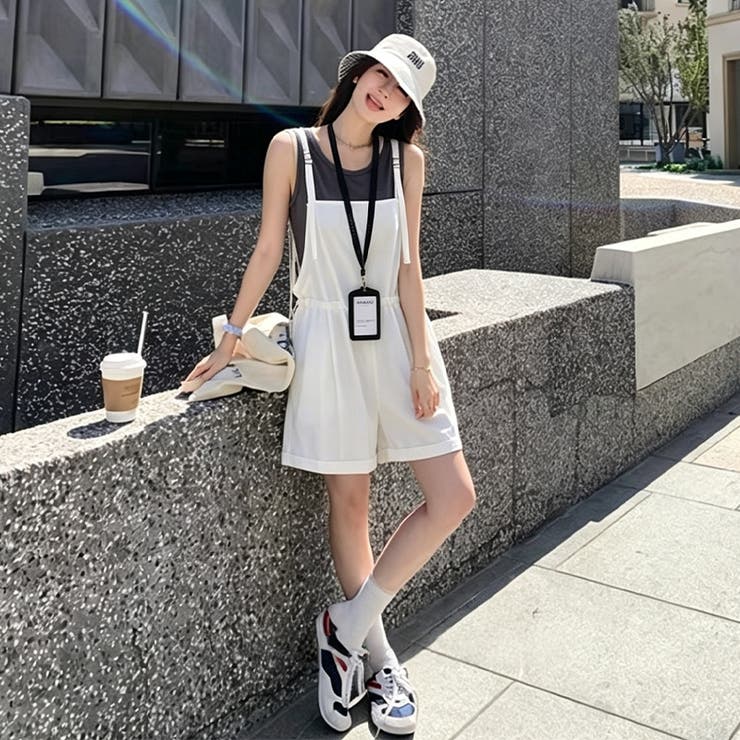 キャミソール×サロペットショートパンツ セットアップ レディース | 17kg | 詳細画像6 