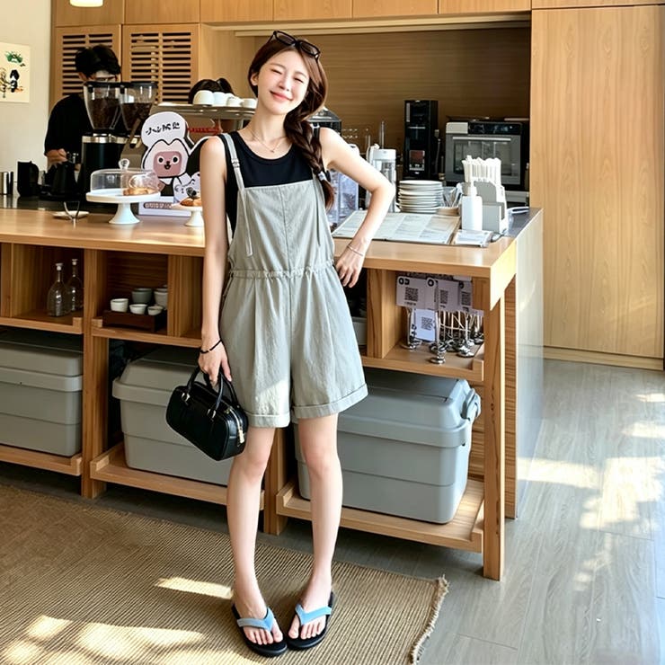 キャミソール×サロペットショートパンツ セットアップ レディース | 17kg | 詳細画像11 