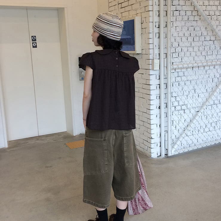 チェックブラウス 丸襟 リボン | 17kg | 詳細画像12 