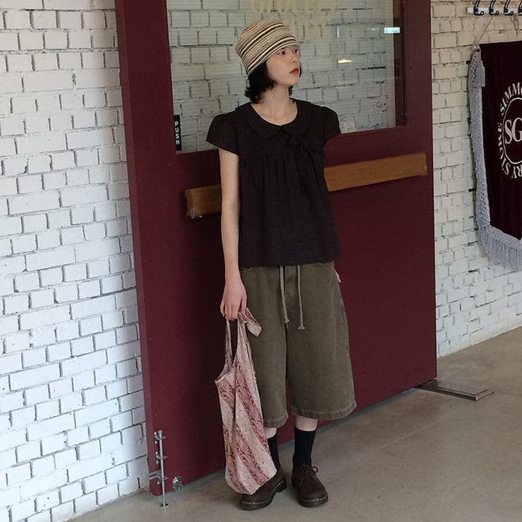 チェックブラウス 丸襟 リボン | 17kg | 詳細画像16 