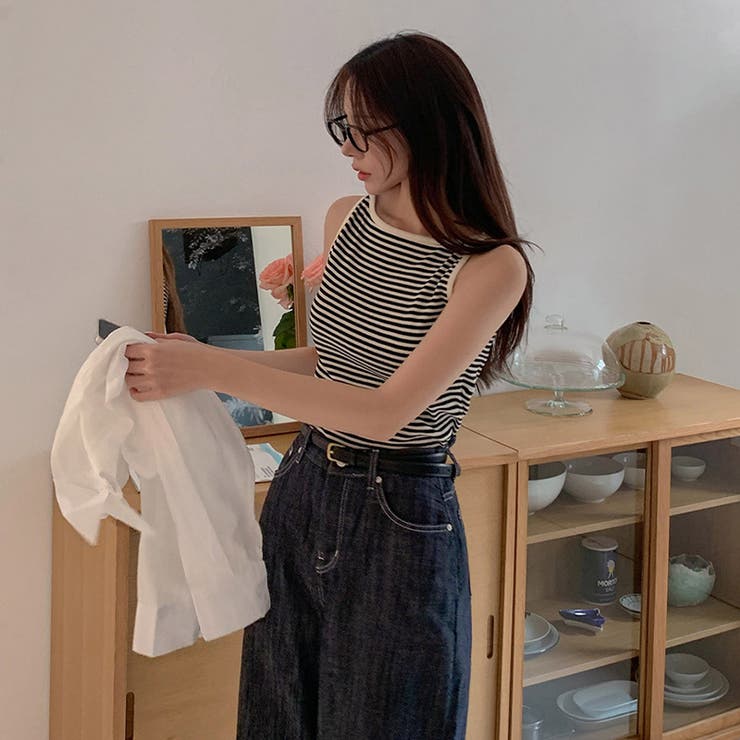 ボーダー柄 ノースリーブ ボートネック | 17kg | 詳細画像22 