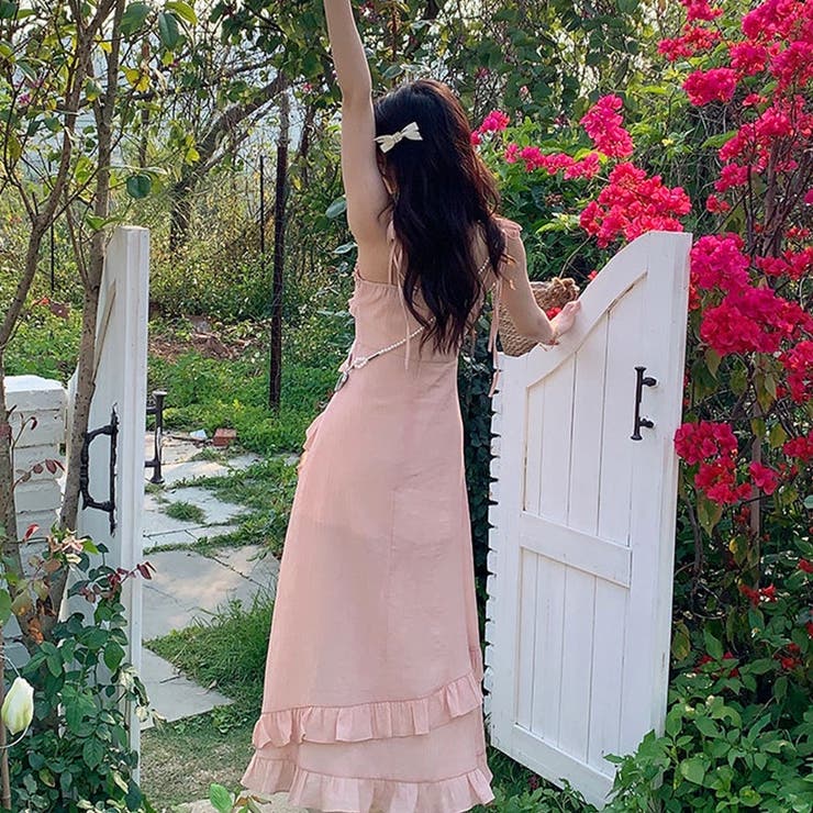 【SHOPLIST限定】甘い雰囲気で不規則デザイン感スリングワンピース | 17kg | 詳細画像10 