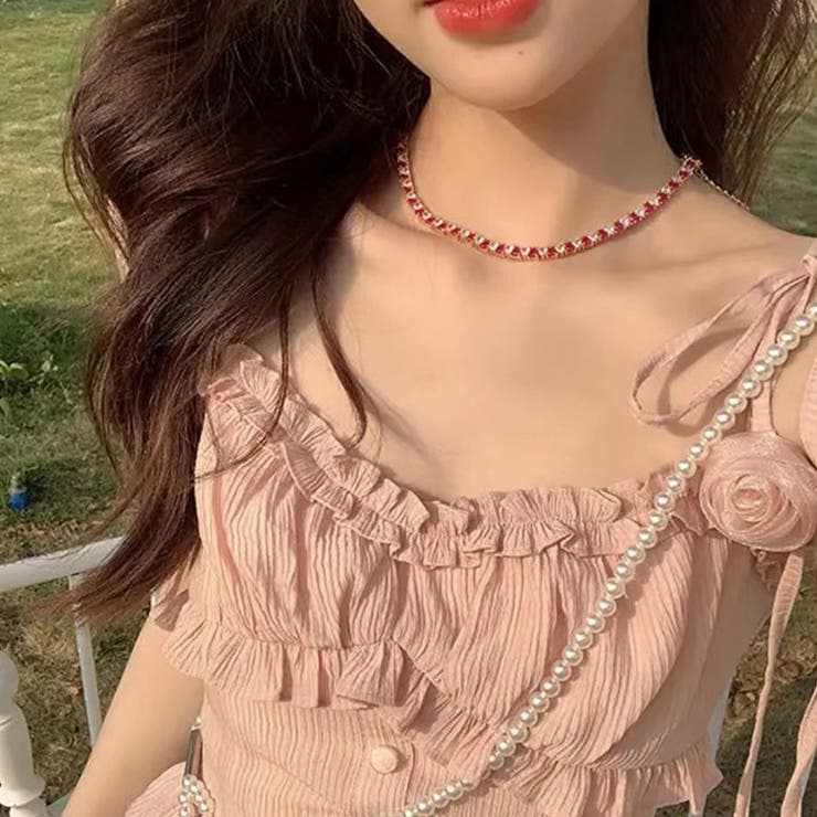 【SHOPLIST限定】甘い雰囲気で不規則デザイン感スリングワンピース | 17kg | 詳細画像14 