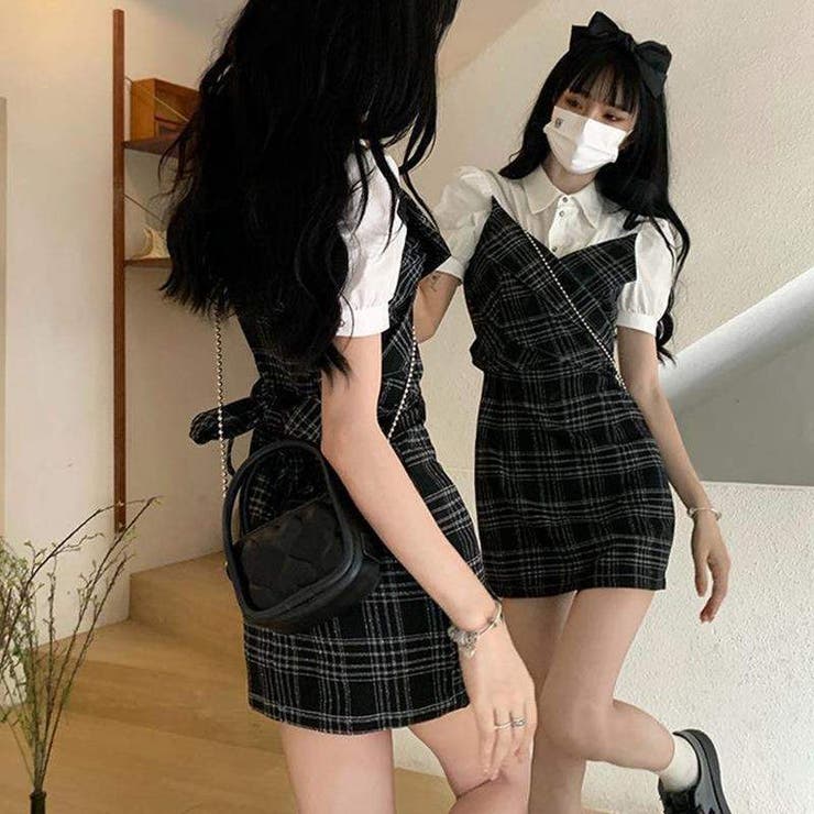 【SHOPLIST限定】シャツカラーパネルフェイクツーピースワンピース | 17kg | 詳細画像4 