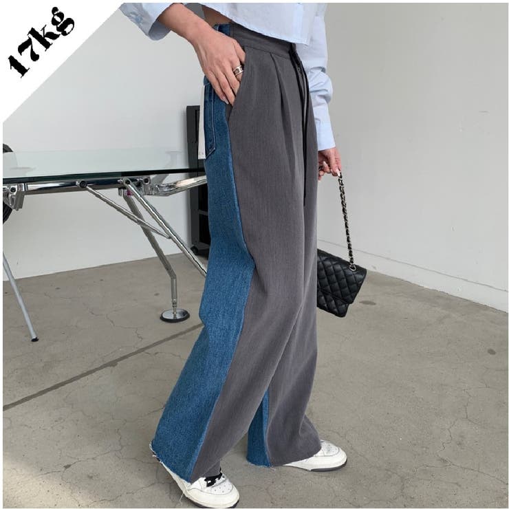SHOPLIST限定】デニムヴァンテージスプライシングデザインワイド