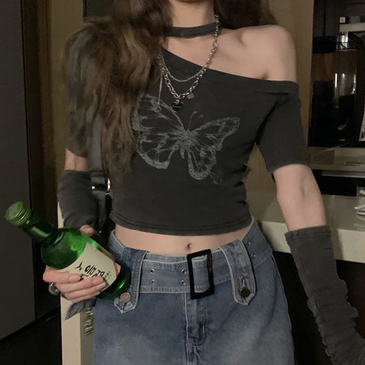 【SHOPLIST限定】バタフライヴァンテージ蝶々プリントスリーブ付きTシャツ | 17kg | 詳細画像11 